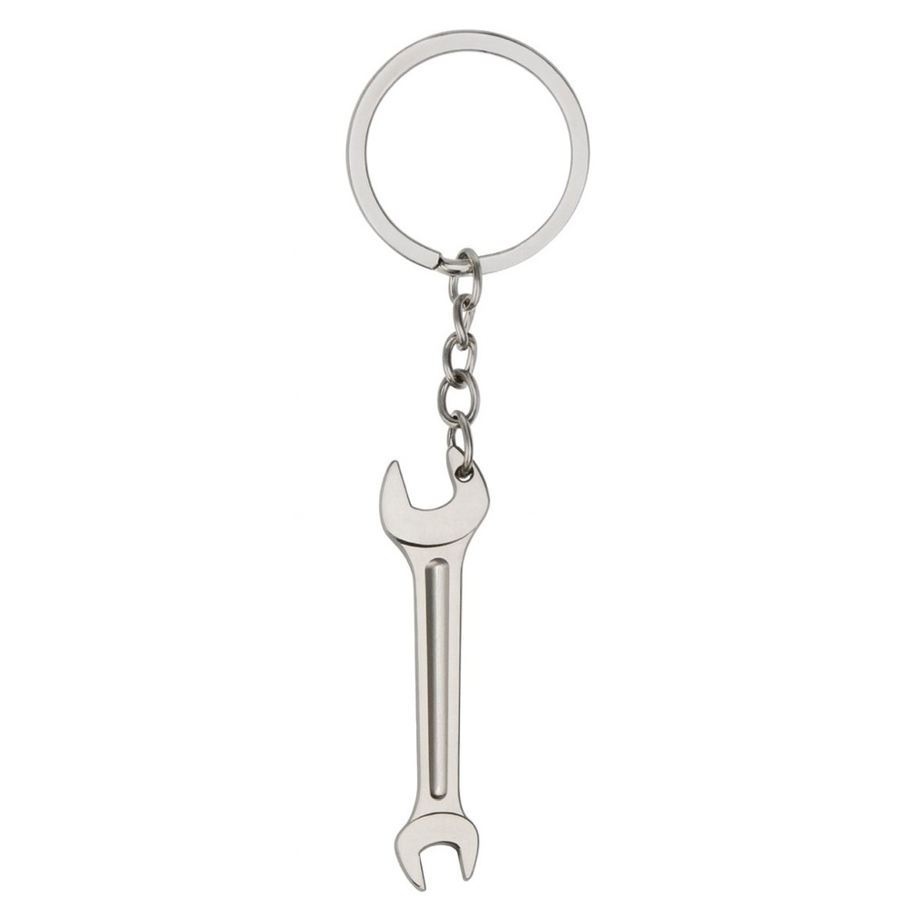 Wrench Keychain Silver Tool Keyring Mechanic Gift Car Accessory
